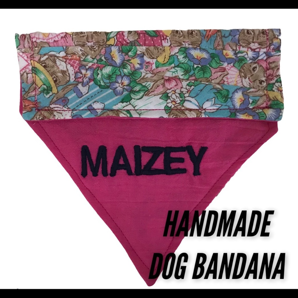DOG BANDANA EMBROIDERED MAIZEY PERSONALIZED EASTER